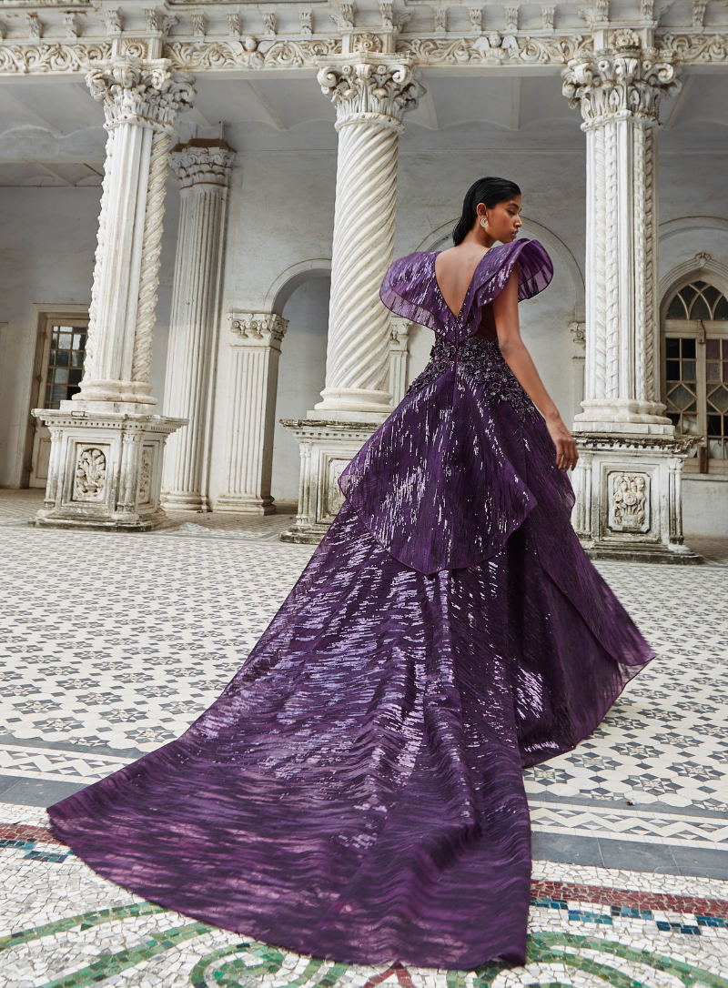 Flare Peplum Gown